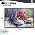 thumbnail image 4 of Stupell Industries Modern Colorful Low Top Sneakers Black Framed Giclee Art, 18 x 12, by Creative Studio, 4 of 8