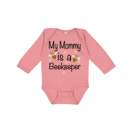 

Inktastic Mommy Beekeeper Honey Bees Gift Baby Boy or Baby Girl Long Sleeve Bodysuit