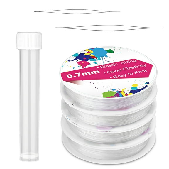 Jupean Elastic Stretch Thread, for Jewelry Bracelet Necklace Making,White