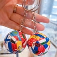 thumbnail image 4 of Llavero de fútbol deportivo, 3 uds., bandera nacional Wan, llavero de fútbol, 4 of 5