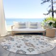 thumbnail image 6 of Addison Rugs Chantille Indoor/Outdoor Transitional Global Ivory Washable Round Rug, 8' x 8', 6 of 6