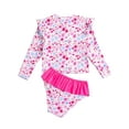 thumbnail image 3 of WIBACKER Little Girls Swimsuits Two Pieces Swimwears Rash Guard Set Long Sleeve UPF50+ Bathing Suit for Summer Beach, 3 of 6