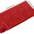 thumbnail image 2 of Red Bathroom Rugs -Extra-Soft Plush Bath Shower Bathroom Rug,1'' Chenille Microfiber Material, Super Absorbent Shaggy Bath Rug. Machine Wash & Dry (20 x 30, Red) Red 20 x 30, 2 of 8