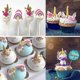 thumbnail image 1 of Mini molde de silicona de unicornio, cuerno de orejas de unicornio, flores y hojas de arco iris, adornos de cupcakes de molde de chocolate fondant para cumpleaños de unicornio y niños (juego de ZefeiWu 8390615007634, 1 of 1