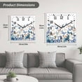 thumbnail image 5 of Blue Butterfly Farmhouse Wooden Wall Clock Silent Non Ticking, Spring Pastoral Butterflies Square Wall Clocks Battery Operated, Decor Clock for Home Office, Living Room, Kitchen, 10 Inch, 5 of 9