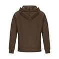 thumbnail image 5 of CQONEPT Men's Hi Vis Sweatshirts Tactical 1/4 Zip Pullover Tops Drawstring Winter Clothes with Pockets Brown XL, 5 of 6