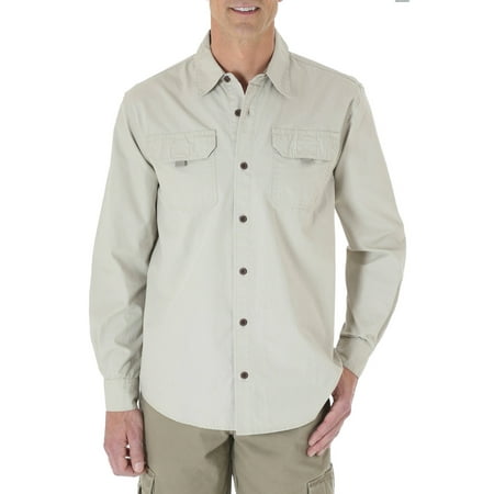 Men's Long Sleeve Canvas Shirt - Walmart.com