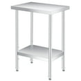 thumbnail image 2 of Table de Préparation en Acier Inoxydable Robuste - Table de Travail Commerciale 12 X 24 Pouces, Tablette Inférieure Réglable, Résistante à la Corrosion, Facile à Nettoyer, pour Cuisine, Restaurant, Extérieur Ou Atelier, Sans Roulettes, 2 of 6