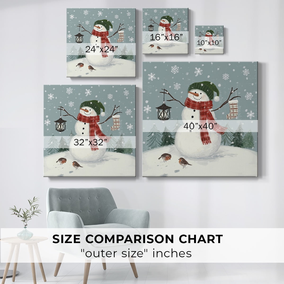 Jolly Snowman II- Gallery Wrapped Canvas