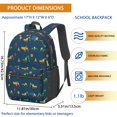 thumbnail image 3 of Excavator and Stop Sign Blue Pattern 17" School Backpacks for Teens,Waterproof Oxford Fabric,S-Shape Padded Straps for School,Travel,Hiking,Camping, 3 of 6