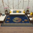 thumbnail image 4 of Beijing Style Carpets for Living Room Coffee Table Chinese Style Large Area Rugs for Bedroom Bedside  Study Non-slip Floor Mat My Lux Decor Round, 4 of 17