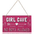 thumbnail image 1 of Kids Room Decor Little Girl Room Decor Girl Cave Door Sign Girl Cave Plaque Nursery Hanging Decor Kids Room Door Decor, 1 of 2
