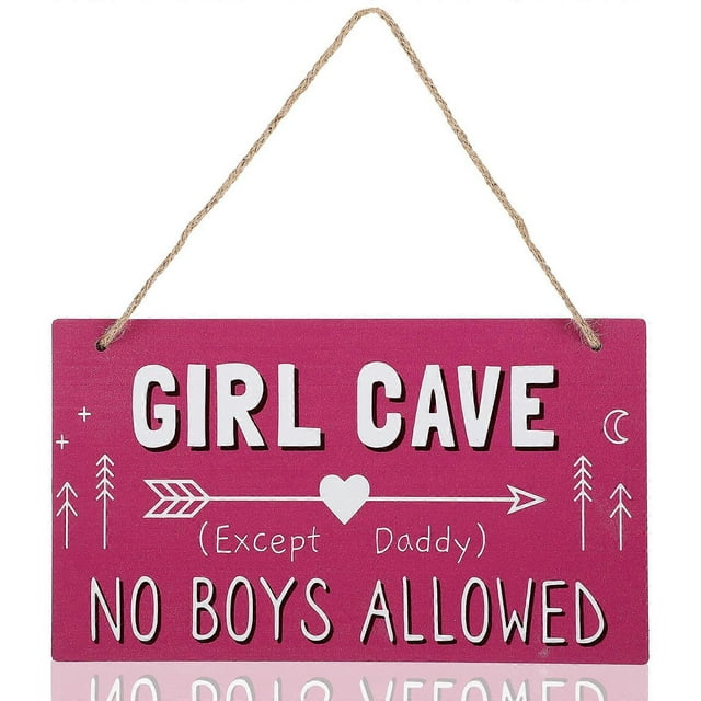 Kids Room Decor Little Girl Room Decor Girl Cave Door Sign Girl Cave Plaque Nursery Hanging Decor Kids Room Door Decor