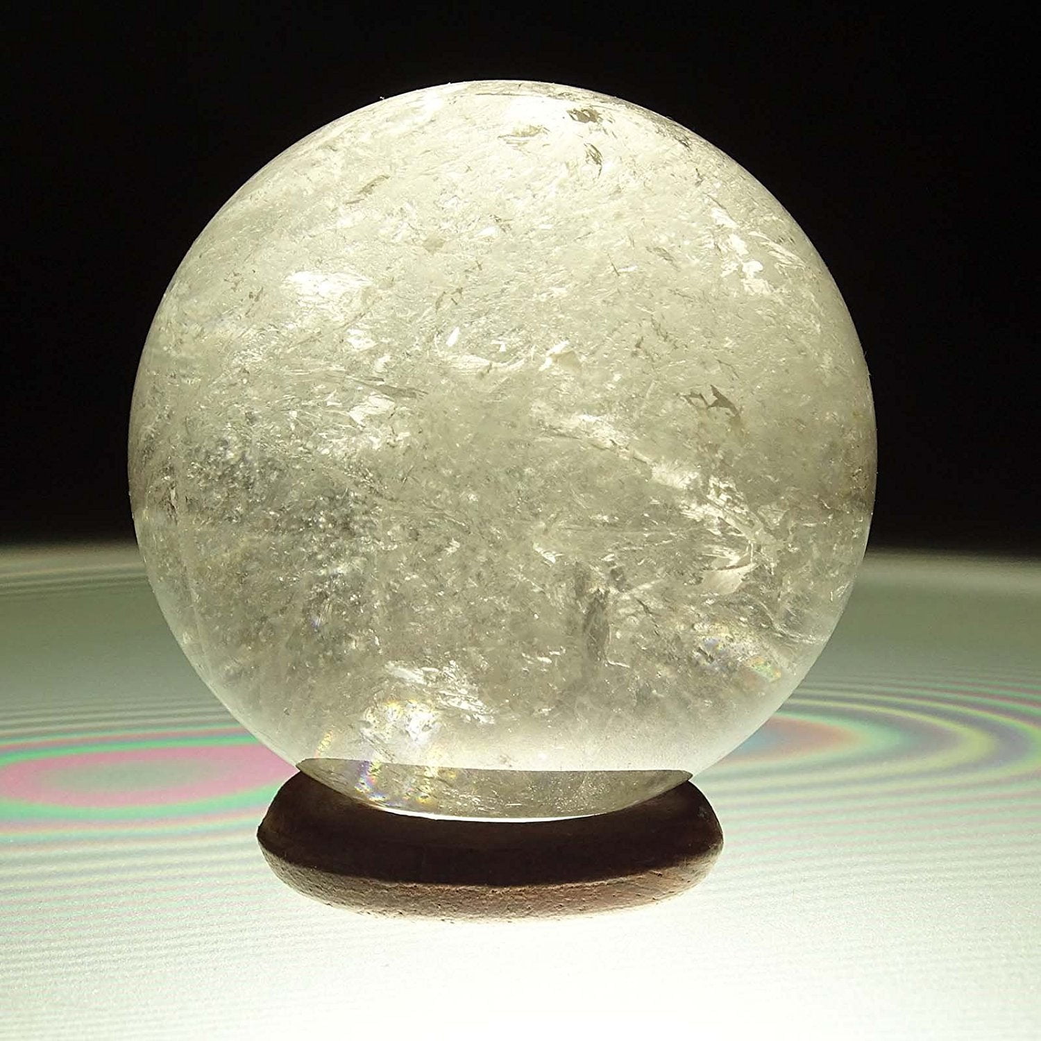 Harmonize White Quartz Stone Sphere Ball Reiki Healing Crystal Balancing Spiritual Gift Office Table Decor
