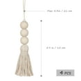 thumbnail image 5 of Raindrops Vosarea 4pcs Cotton Tassel Beads Hanging Natural Wood Beads Hanging Ornaments Closet Door Handle Decorations, 5 of 6