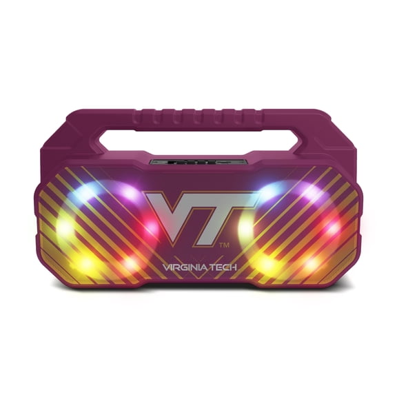 SOAR Collegiate Wireless Boombox Speaker with FM Radio-Virginia Tech Hokies