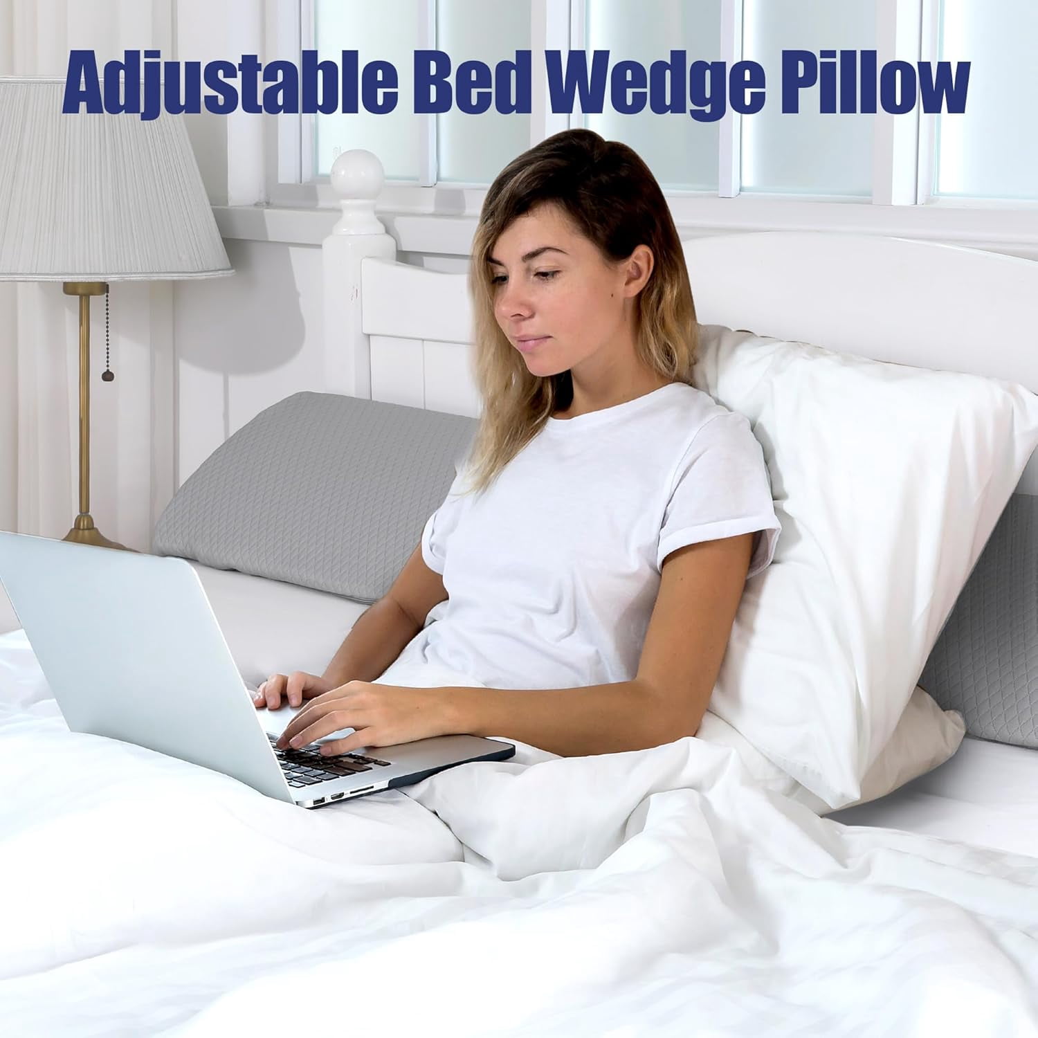 Wedge Pillow Headboard for Bed Gap,Foldable Bed Wedge Gap Filler King Size,Matterss Gap Filler,Multi Functional Bed Crack Pillow, Large King 76"x10.6"x6" or Gap Between (0-10")