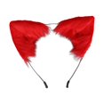 thumbnail image 3 of Diadema con orejas, divertida, hecha a mano, para fotos, cosplay y presentaciones en el escenario. Rojo, 3 of 9