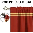 thumbnail image 5 of Merry Christmas Curtains & Drapes, Chinese Red Letter Pattern Blackout Privacy Curtain Panel, Thermal Insulated Wind Blocking Window Curtain for Bedroom Kitchen Living Room Home Decor-W52xL84in, 5 of 6