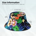 thumbnail image 6 of Naloa Colorful Flowers Reflective Double-Sided Bucket Hat, Sun Hat, Soft and Breathable for Gardening, Beaching, Camping, Hiking, Fishing, 6 of 9