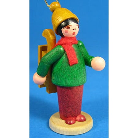 Holiday Sports Children German Ornament Carrying Sled Made In
