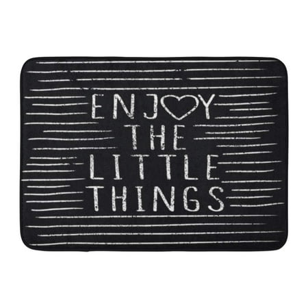 SIDONKU Awesome Enjoy The Little Things Slogan Graphics Cool Day Always Best Doormat Floor Rug Bath Mat 23.6x15.7