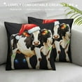 thumbnail image 3 of QZHH  Cow Farmhouse Christmas Pillow Covers, Farmhouse Christmas Cow Christmas Decorations, Farmhouse Christmas Decor, Christmas Pillow Cases, 3 of 5