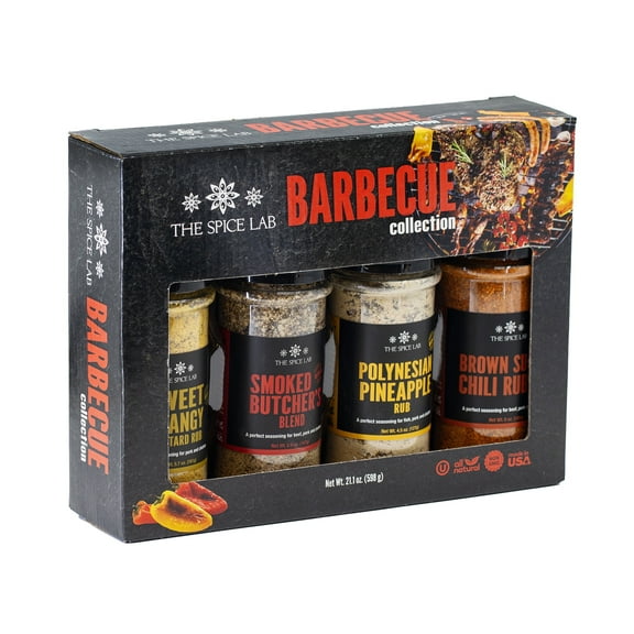 The Spice Lab BBQ Barbecue Spices and Seasonings Set - Ultimate Grilling Accessories Set - Perfect Gift Kit for Barbecues, Grilling, and Smoking - Great Gift for Men or Gift for Dad - Made in the USA