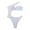 White, variant on TSADFHJI Women's Swimsuit Two Piece Women's Personality Fashion Comfortable Solid Color One Shoulder Swimsuit S White