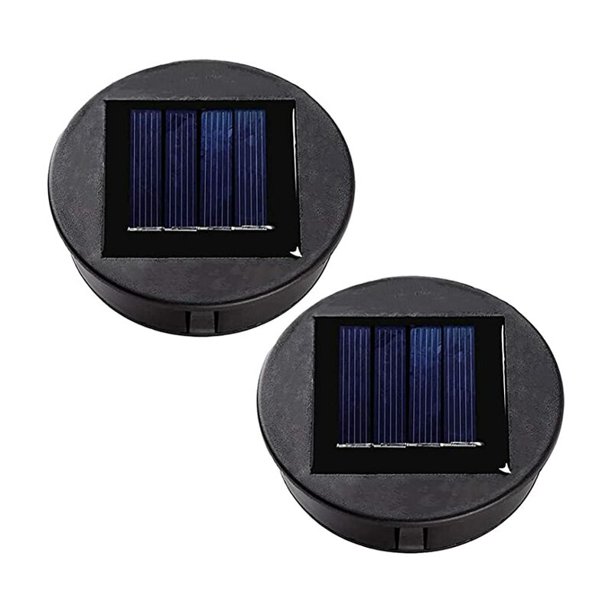 2 piezas de luz solar de repuesto superior para cubierta de luz de panel solar de linterna con una bombilla LED, linterna solar de bricolaje para decoración de jardín al aire libre esquí esquí Gafas de esquí