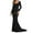 Black, variant on BLTIBY Women Sequin Evening Dress Hip Wrap V-Neck Ruched Waist Long Sleeve Glitter Cocktail Party Slim Fit Formal Gowns Wine S