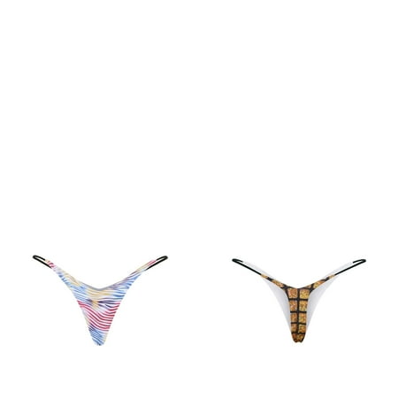 Wijhcboe 2 Pack Women s String Bikini Underwear for Women Lace Sexy Thong Low Rise Sheer Panties Lingerie Double Layer Bikini Underwear plus Size 3x Cotton for Women Size 46 Womens Panties Bikini Co