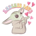 thumbnail image 2 of Mens Star Wars: The Mandalorian Grogu Radiate Love Colors T Shirt, 2 of 5