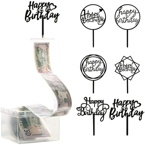 107 Pieces Cake Money Box Kit, Pulling Money Box Cake Topper Money Box