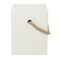 thumbnail image 6 of DecMode 15" x 18" White Magnesium Oxide Lightweight Outdoor Accent Table with Rope Handle, 1-Piece, 6 of 8