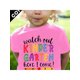 thumbnail image 1 of Camiseta informal de punto con estampado geométrico para niña - 100 % algodón, ligeramente elástica, cuello redondo - Camiseta holgada de verano | Lavable a máquina | Estampado aleatorio, 1 of 6
