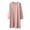 #101-Pink, variant on Cozy Solid Color Brushed Flannel Nightgown with Round Neck and Long Sleeves for Women Loose Fit Mid-Calf Sleepwear