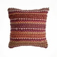 thumbnail image 4 of LR Home Drew 18" x 18" Beige/Brown Striped Cotton Blend Adult Decorative Throw Pillow, 4 of 18