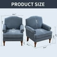 thumbnail image 4 of Jopath Accent Chair.Wingback Accent Chair Nailhead Trim Armchair For Living Room,Springs Cushions & Wood Legs. Traditional Single Couch Chair For Bedroom.Farmhouse,Holds 300lbs Grey, 4 of 11
