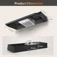 thumbnail image 6 of Under Cabinet Range Hood 36 inch, Ducted/Ductless Vent Hood with 2 Speeds Fan, Black Range Hood with Rocker Button Control, Kitchen Hood 280CFM, Bright LED Light, 6 of 7