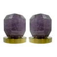 thumbnail image 3 of Bergamo Art Gold Brass Bathroom Faucet with Purple Amethyst Handles, 3 of 5