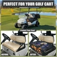 thumbnail image 4 of Yuyamidu Black Cat Golf Cart Seat Cover Pumpkin Golf Cart Seat Blanket with Pockets Halloween Club Car Seat Towel Travel Sports Golf Cart Accessories, Purple, 4 of 7