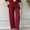 Red, variant on LEKODE Pants for Women Palazzo Pants for Women Dressy Pants for Women Loose Fit Comfy Pants Women Flared Leggings for Women Boho Pants for Women Army Green L