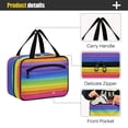 thumbnail image 4 of Travel Toiletry Bag with Metal Hook Large Capacity Cosmetic Bag Toiletry Bags for Travel, Gym, Camping Watercolor Rainbow Colors, 4 of 9