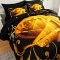 thumbnail image 5 of Yellow Rose Bed in a Bag Queen Size,Bedding Set 7Pcs Comforter Set Adult(90"X90"), 5 of 7