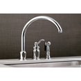 thumbnail image 2 of Kingston Brass Templeton Single Handle High Spout Kitchen Faucet with Brass Sprayer, 2 of 4
