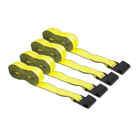 (4 Pack) 2" x 30' Winch Straps with Flat Hook