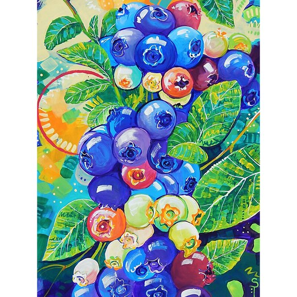Diamond Painting (DE6107) Kit cuadrado 5D Uva DIY Rhinestone Art (FH309) 20X30cm Hugtrwg Para estrenar