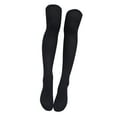 thumbnail image 2 of Hot Extra Long Thigh High Socks Soft Stocking Autumn Winter Socks Black, 2 of 8