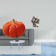 thumbnail image 2 of Almohadas de calabaza de Halloween, cojín de sofá relleno y figuras de búho, estatua de mesa, adorno, escultura animal moderna para decoración de dorm, 2 of 8